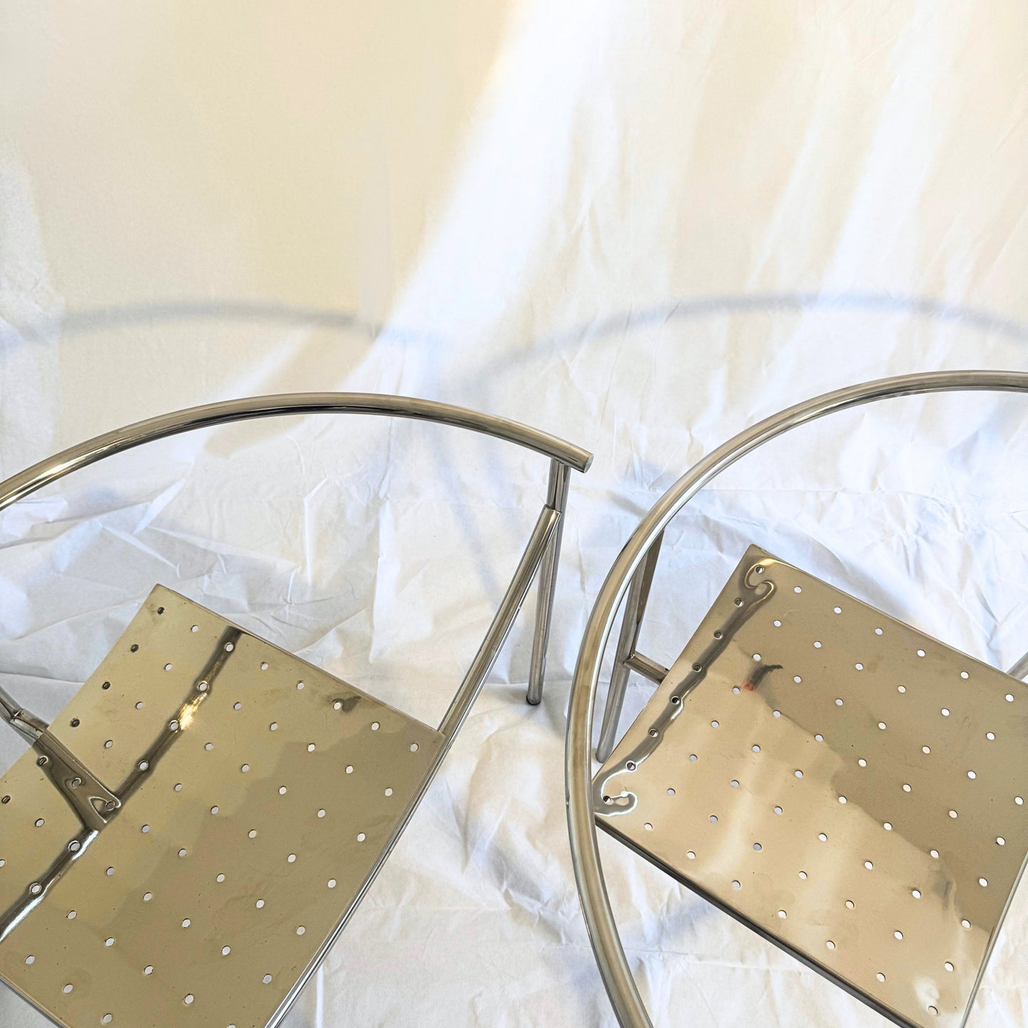 Vintage 1980s French Philippe Starck “Dr. Sonderbar” Chairs for XO in Chrome Steel