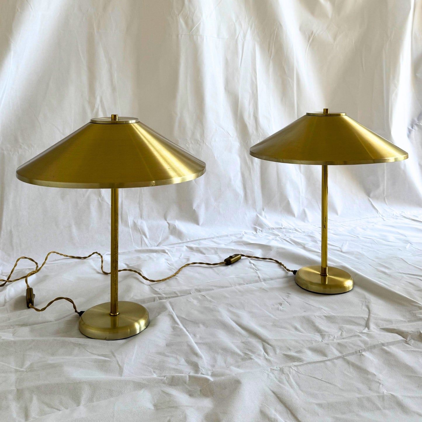 Vintage 1970s Danish Vitrika Brass Desk Lamp
